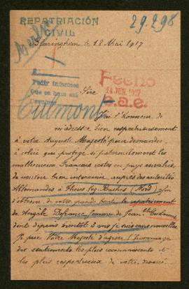 Expediente de Angèle Coulmont Defrance