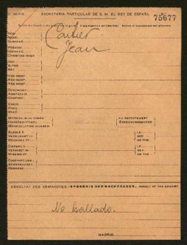 Expediente de Jean Cartier