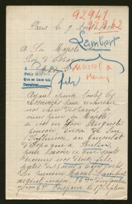 Expediente de los hermanos Marcel y Henri Lambert