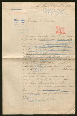 Expediente de madame Louis de Boom