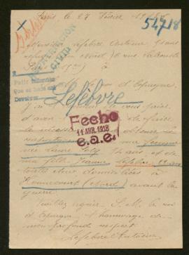 Expediente de la familia Lefebvre Poty