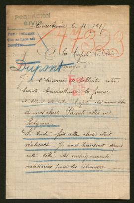 Expediente de las familias Dupont Rossignon, Dupont, Barthélémy Dépièce y Troudon Dupont