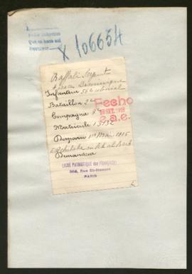 Expediente de Horace Dominique Raffali