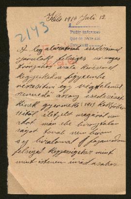 Expediente de Károly Demeter