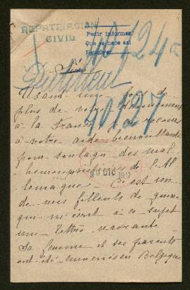 Expediente de la familia Dutilleul y de Marie Louise Dutilleul Neyfroid, Gustave Dutilleul y espo...