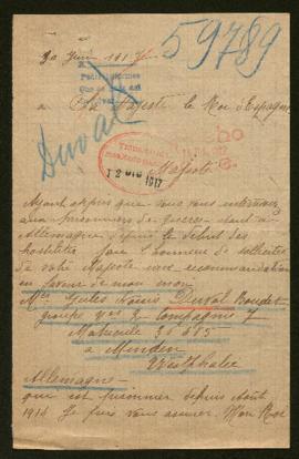 Expediente de Jules Louis Duval