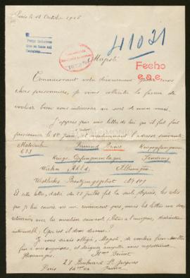 Expediente de Fernand Brinet