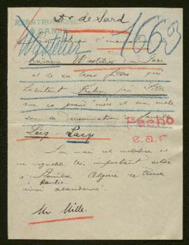 Expediente de madame Wastelier du Parc y la familia Lacq