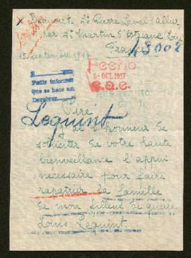 Expediente de la familia Lequint-Fénelon