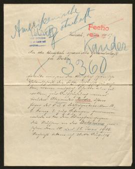 Expediente de Alexander Kauder