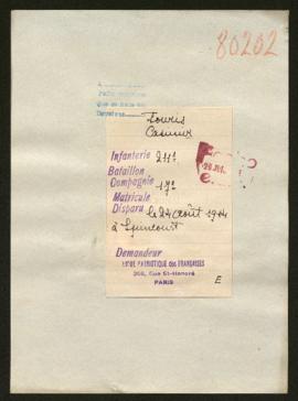 Expediente de Casimir Fouris