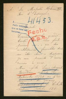 Expediente de Louis Auguste Beaudoin