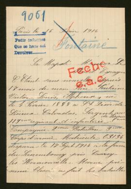 Expediente de Victor Louis Alphonse Fontaine
