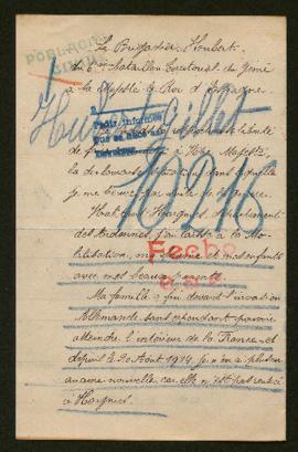 Expediente de la familia de Noé Hubert