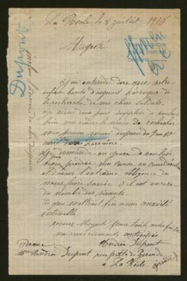 Expediente de Pierre Gaston Dupont