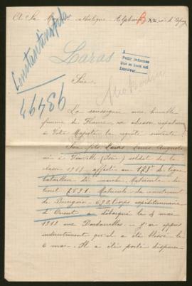 Expediente de Louis Auguste Laras