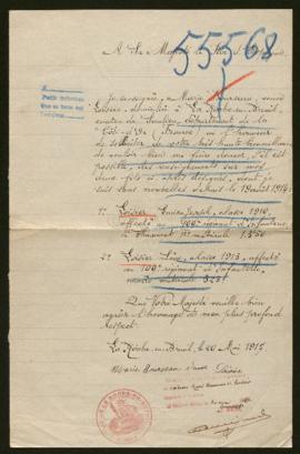 Expediente de Lucien Joseph y Léon Loisier