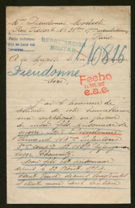 Expediente de Fernand Dieudonné