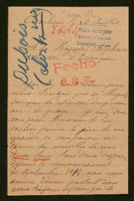 Expediente de los hermanos Jean Marie y Jean Denis Dubois