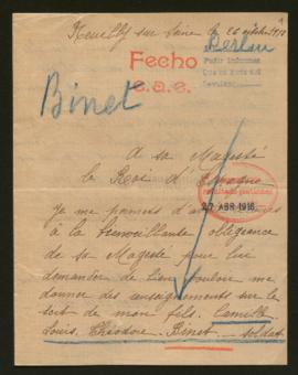 Expediente de Louis Théodore Binet