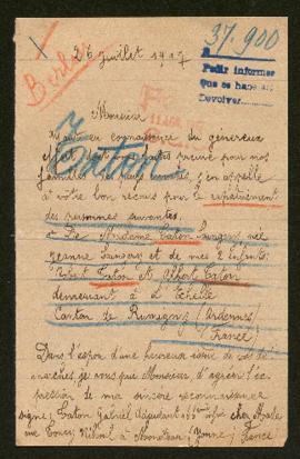 Expediente de la familia Taton-Saingery