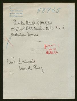 Expediente de Charles Marcel Bourgeois