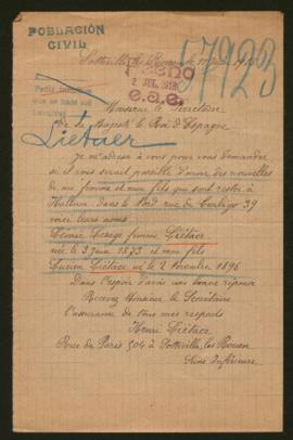 Expediente de la familia Liétaer Lesage