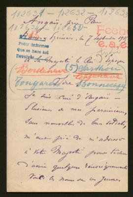 Expediente de André Sarthou, Jean Cazenave, Victor Bonnecave-Laborde, Alfred Didier Bordenave y J...