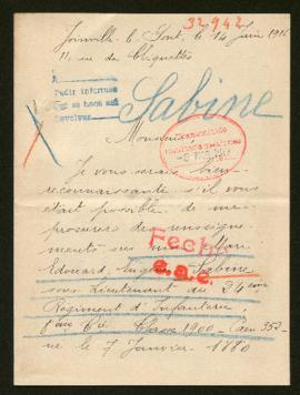 Expediente de Edouard Eugène Sabine