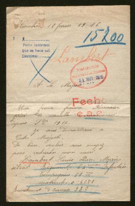 Expediente de Louis Pierre Marie Lambert