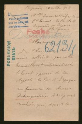 Expediente de la familia de Maurice Descarpentries