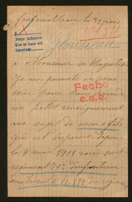 Expediente de [Paul Ernest] Glousieau