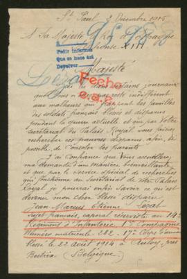 Expediente de Jean Marius Etiènne Lézat