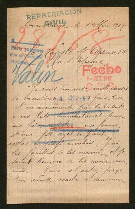 Expediente de la familia de Joseph Valin