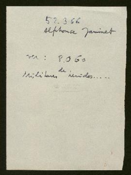 Expediente de Alphonse Jaminet