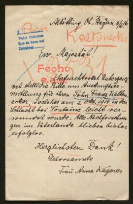 Expediente de Franz Kaltenecker