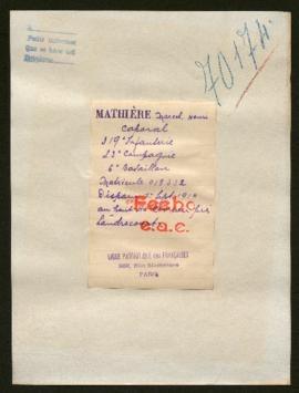 Expediente de Marcel Henri Mathière