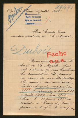 Expediente de Auguste Dubois