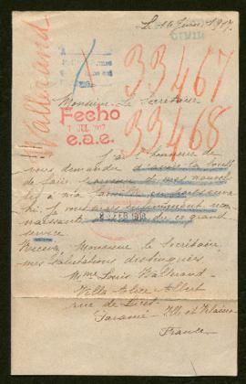 Expediente de madame veuve Wallerand Hautcoeur y madame Félix Verin
