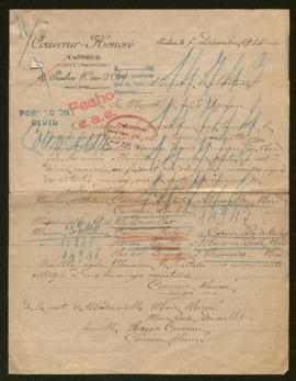 Expediente de las familias Couvreur Delefortrie, Couvreur Pierchon, Couvreur Robaut, Denoullet, H...