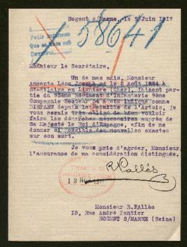 Expediente de Léon Joseph Ancante