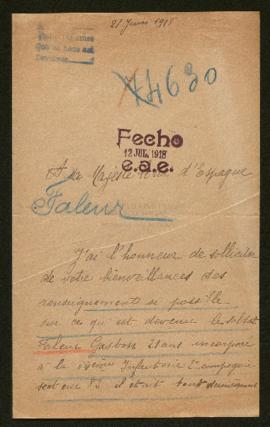 Expediente de Gaston Faleur