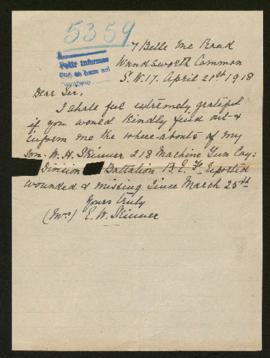 Expediente de W. H. Skinner