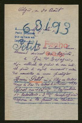 Expediente de Henri Petit