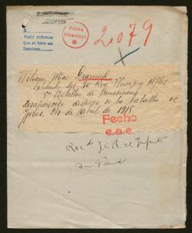 Expediente de William Mac Diarmid