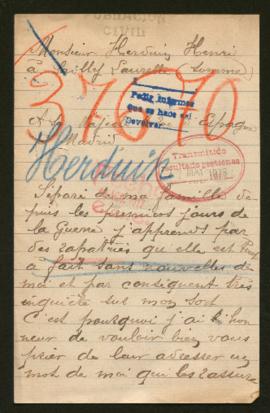 Expediente de la familia Herduin-Paux