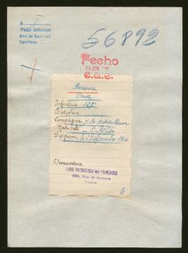 Expediente de Omer Buisine