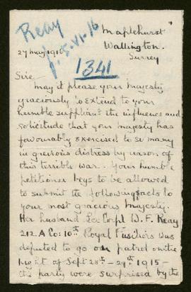 Expediente de Wilfred Francis Reay