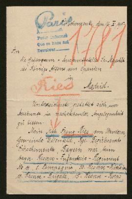 Expediente de Franz Ries