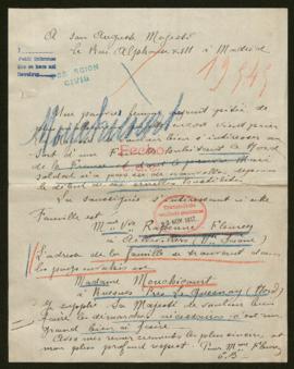 Expediente de madame Mouchicourt Charlemagne y familia